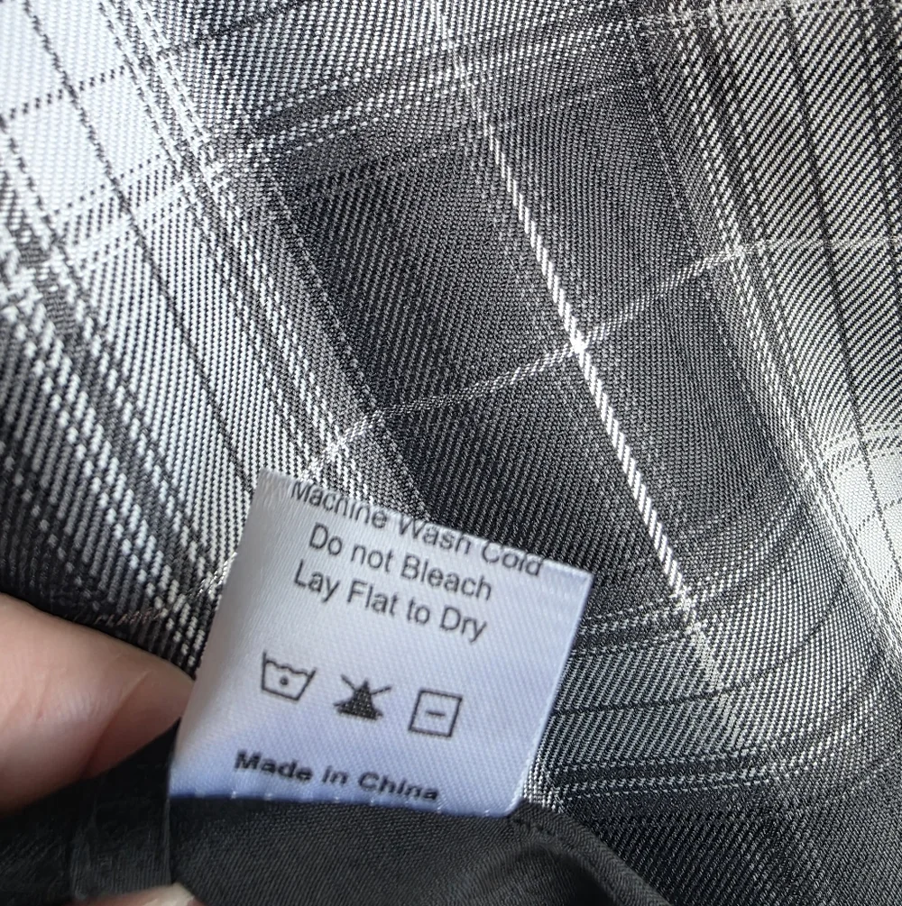 Nikki Lund Plaid Belted A Line Skirt - Black and White - Picture 10 of 10